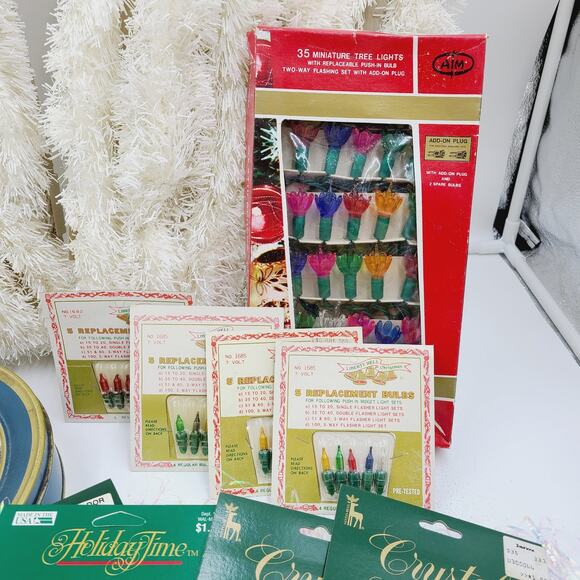 Vintage Christmas Accessories, Lot of 14, PRE-OWNED, some NIB - Picture 2 of 5